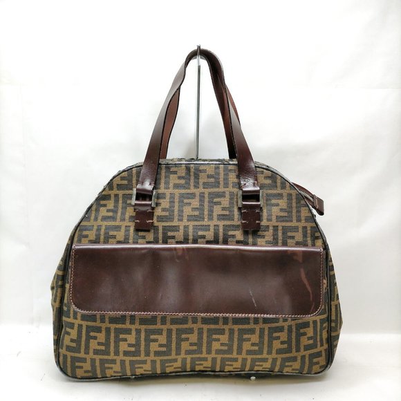 Fendi Handbags - Fendi Hand Bag Beige Canvas